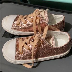 Converse pink sparkle shoes